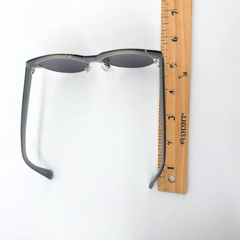 Carven Mens Gray Browline Retro Sunglasses 51-18-142 Modern Designer Fashion